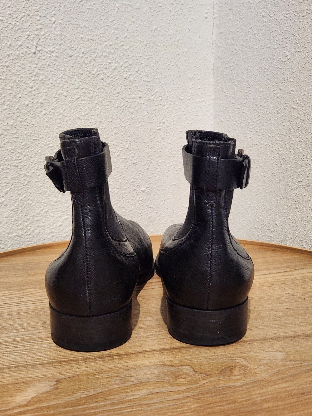 Cole Haan Classic Black Leather Ankle Boots - Picture 3 of 8